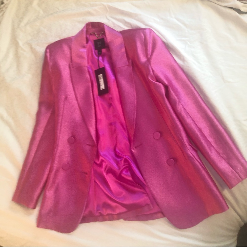 River Island Pink Double Breasted Blazer